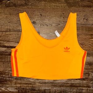 Orange Adidas Cropped Tank
